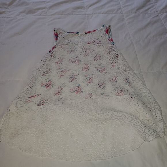 Btween size 10 girls floral tank top with crochet lace bottom and back - Picture 4 of 7